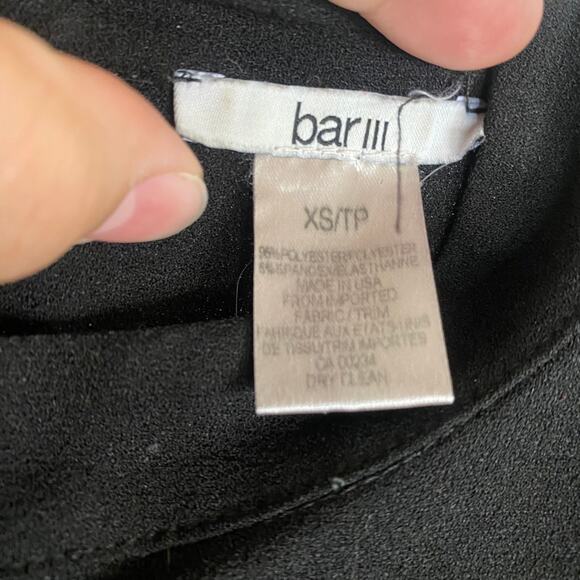 Bar III Black Sleeveless Keyhole Back Mini Dress Size XS - Picture 5 of 5